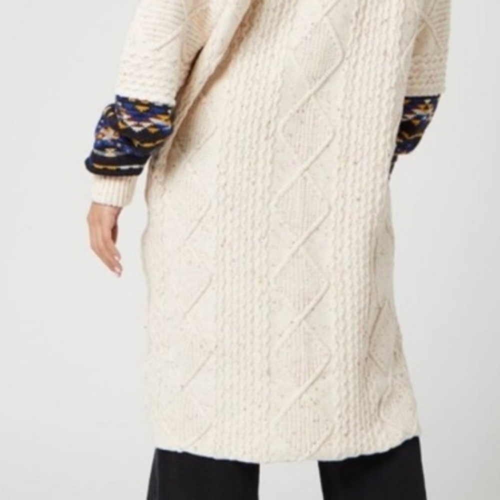 Free People Sweater Coat Capture The Moment Heavy Weight Chunky Knit Sm & Md NWT - Picture 11 of 15